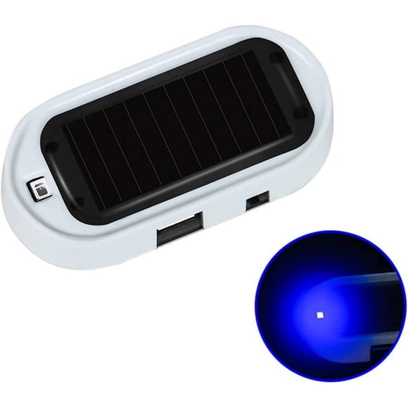 LED Car Alarm, Solar Car Alarm, Anti-theft Warning Light, Solar Anti-theft System, Flashing Light, LED Car Alarm, Blue