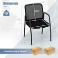 thumbnail image 3 of Gymax Meeting Room Chair Set of 4 Waiting Room Chairs w/ Ergonomic Backrest & Armrests, 3 of 10