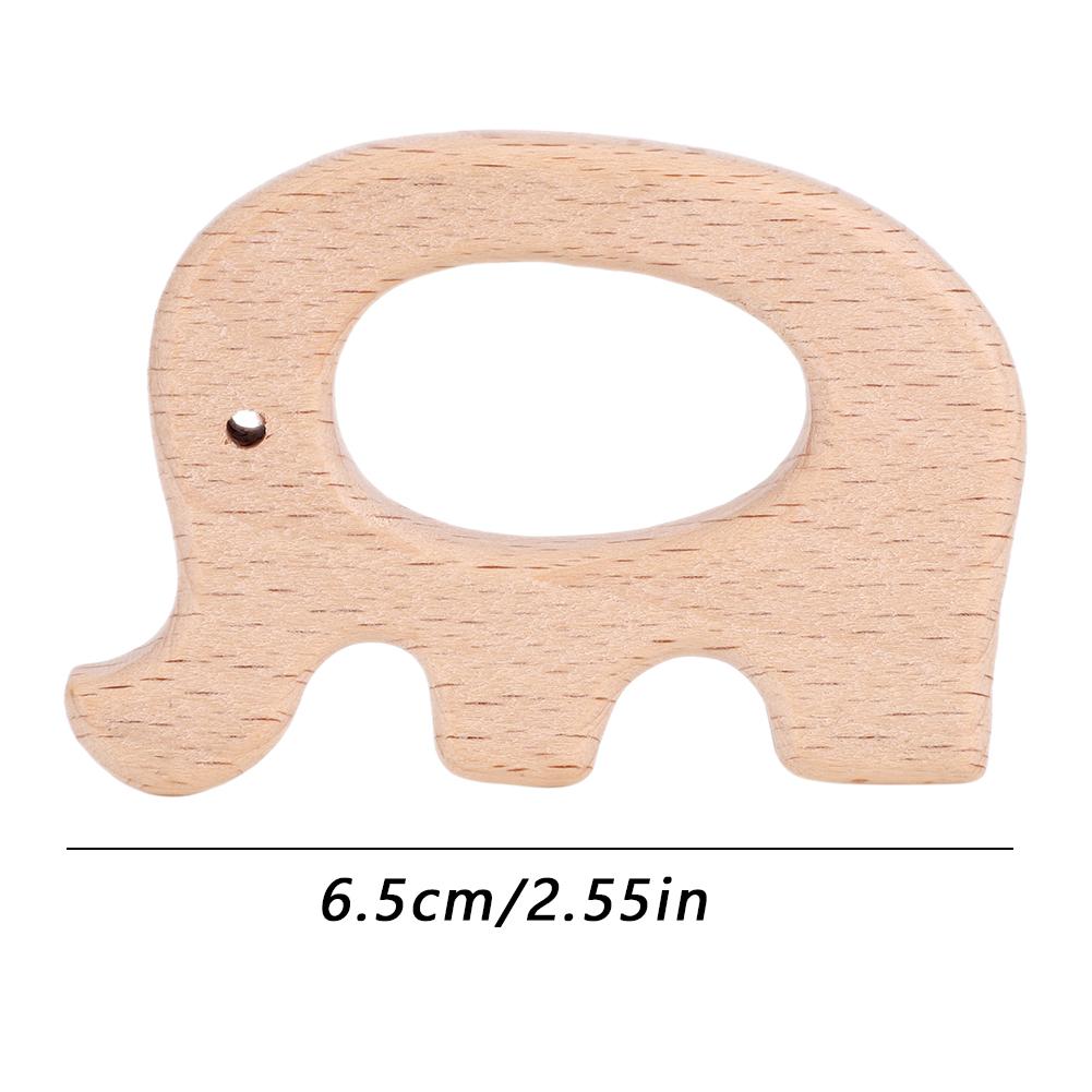 wooden animal teether