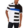 thumbnail image 1 of Polo de rugby con bloques de colores a rayas para hombre de Club Room, blanco, mediano Club Room polo, rugbi, 1 of 2