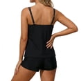 thumbnail image 4 of Swimsuit for Women Beach Vacation Clothes Two Piece Tankini Swimsuits for Bathing With Shorts Athletic Two Side Pockets Swimwear, 4 of 5