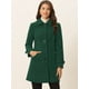 thumbnail image 2 of Allegra K Chaqueta De Invierno Con Cuello Peter Pan Para Mujer Verde Oscuro M, 2 of 6