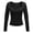 yue866-Black-Women's Tops, variant on KHONTS Women's Long Sleeve V-Neck T Shirts Slim Fit Basic Fall Crop Tops Seamed Going out Tops Yellow XL