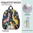 thumbnail image 5 of Cute Dinosaur Pattern Backpack Backpack for School,Cute School Bag,Schoolbag with Adjustable Shoulder Straps & Padded Back,13.8"x11.4"x6", 5 of 6