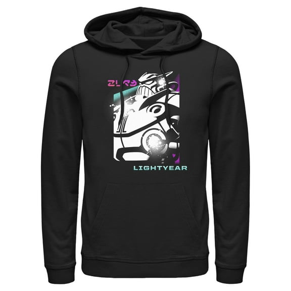 Men's Lightyear Emperor Zurg Paint Splatter Poster Pull Over Hoodie Black 3X Large