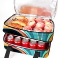thumbnail image 5 of Cat Double Layer Insulated Lunch Bag with Two Compartments, Large Capacity, Hand Carry, 7.1x11.4x16.1 Inches, 5 of 6