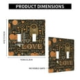 thumbnail image 2 of 2 Gang Double Toggle Wall Plate Light Switch Cover Wallplate - Love hearts old keys vintage, 2 of 5