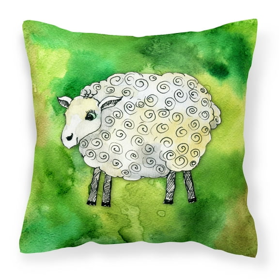 Carolines Treasures BB5768PW1818 Irish Sheep Fabric Decorative Pillow 18HX18W multicolor