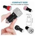 thumbnail image 3 of Chargeur de Voiture, Double Port USB Charge Rapide, Design Marteau de Sécurité pour Aider à Casser les Fenêtres en Cas d'Urgence avec Strass Bling, Chargeur Multi-Appareils, 3 of 7