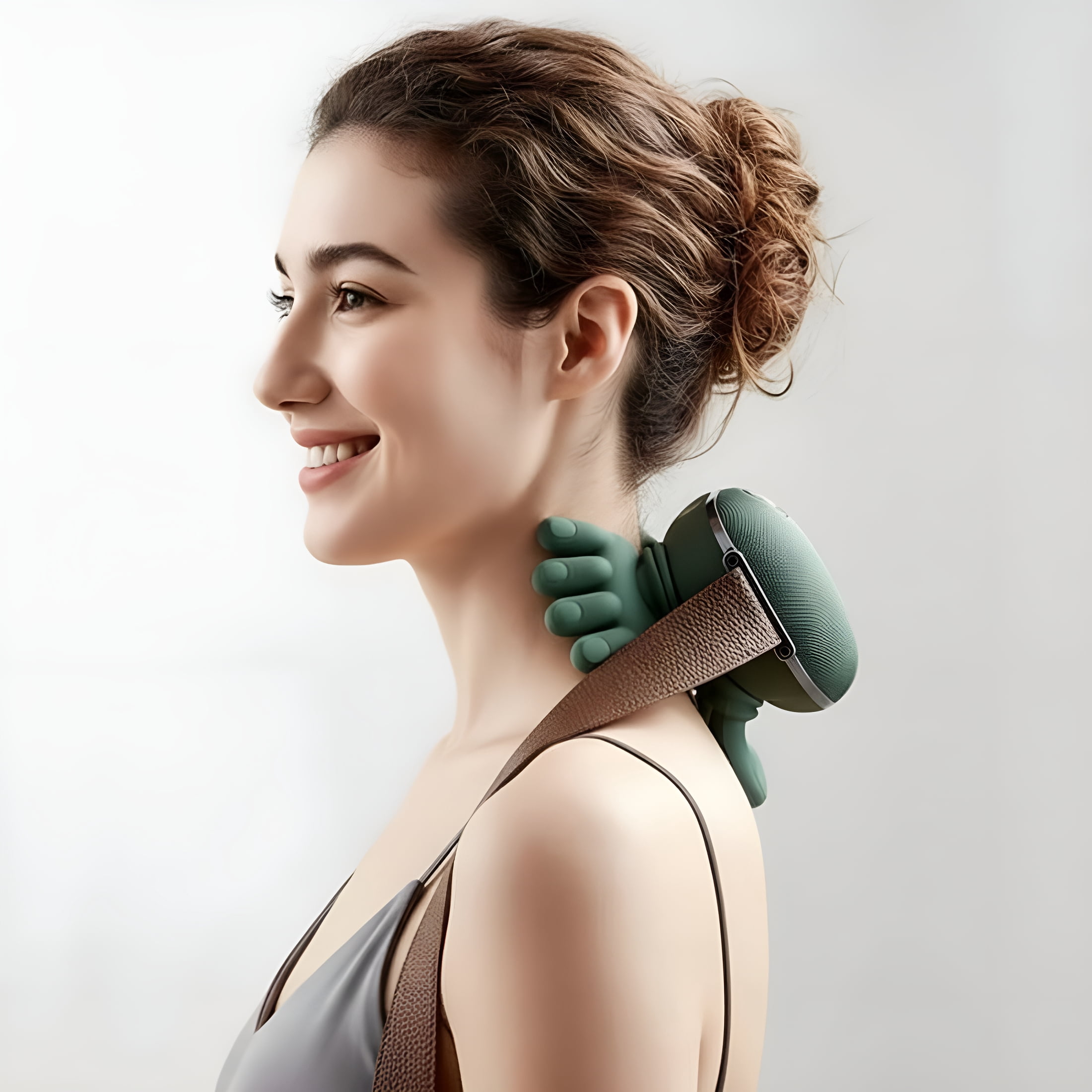 XIRQI Neck Massager with Heat-4D Kneading Shiatsu Neck And Back Massager,Wireless Deep Tissue Massage for Shoulder&Cervical Pain Relief,Portable Rechargeable for Home,Office,Travel