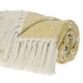 thumbnail image 4 of Parkland Collection Mio Yellow Transitional Stripe Cotton Throw Blanket, Decorative Couch Throw, 50 x 60 in, 4 of 4