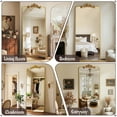 thumbnail image 4 of Antok Vintage 71" x 28" Full-Length Mirror with Carved Metal Frame, Baroque-Style Floor Mirror for Living Room, Bedroom, Entryway or Hallway, Luxury Gold, 4 of 9