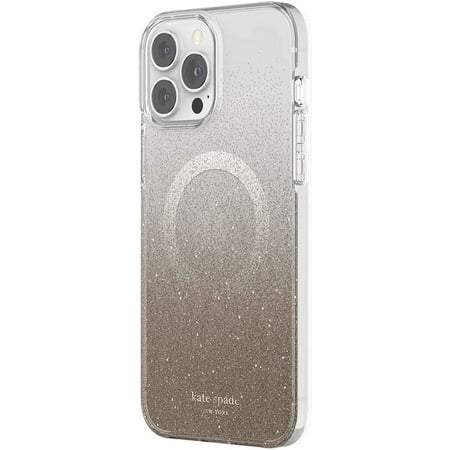 kate spade new york - Protective Hardshell Case for Magsafe for iPhone 13/12 Pro Max - Champagne Omgre Glitter