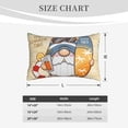 thumbnail image 6 of Daiia Hello Summer Cute Gnome Bedding Waterproof Pillow Protector Zippered Queen – Bed Bug Proof Pillow Encasement-14"x20", 6 of 9