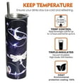 thumbnail image 6 of 20 Oz Dragonfly Print Skinny Insulated Stainless Steel Tumblers With Straw & Lid Metal Double Wall Vacuum Travel Coffee Mug Dragonfly Gifts For Women, 6 of 6