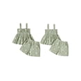 thumbnail image 2 of AceBaby Kids Toddler Girls Summer Outfits,1-6T  Sleeveless Daisy Print Smocked Vest Tops and Elastic Waist Shorts, 2 of 9