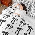 thumbnail image 4 of Castle Fairy Black Ribbon Bow Twin Bedding Sets,Polka Dots Bedding Comforter Set, 4 of 8