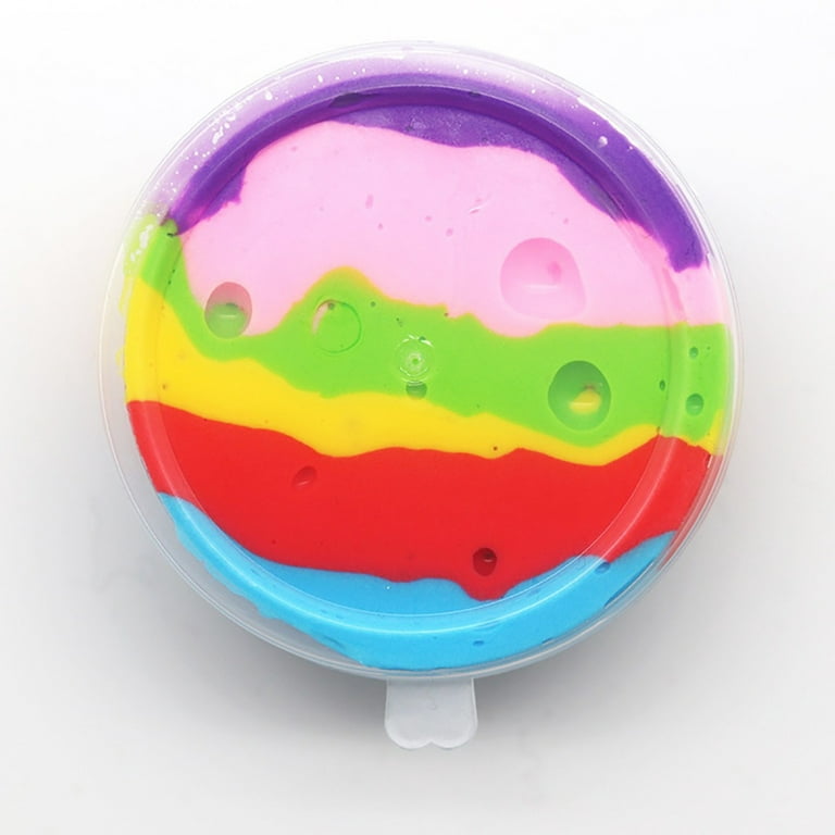4oz rainbow Crunchy Floam Fluffy Foam Slime Sensory Stress Kids Toy SEN