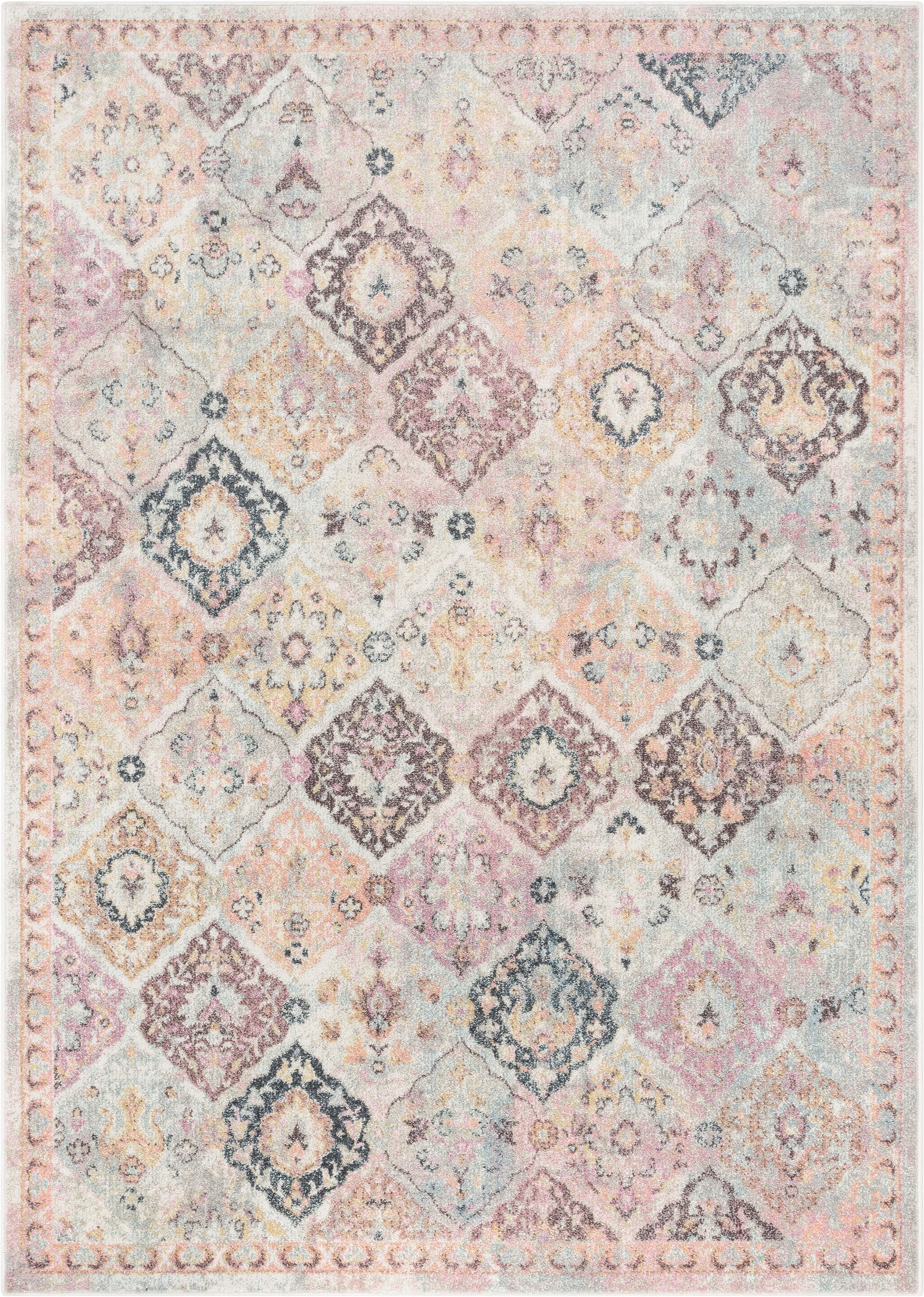 Well Woven Rodeo Elaine Vintage Bohemian Distressed Grey Ivory 2'7" x 9'10" Runner Area Rug