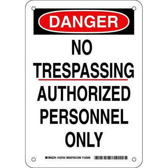 BRADY 123703 DANGER SIGN 10X7