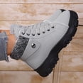 thumbnail image 5 of XIMIN Women's PU Leather Combat Boots Solid Color High Top Non-slip and Wear-Resistant Thickened Warm Outdoor Snow Boots Comfortable Hiking Boots, 5 of 8