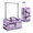 Vibrant Purple, variant on 28 Inch Rolling Garment Bag with Rack for Performers, Black Pink