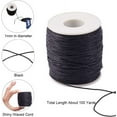 thumbnail image 2 of 1Roll Waxed Cotton Thread Cords Black 1mm about 100yards/roll, 2 of 9