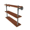 thumbnail image 6 of Pipeline Collection Ironwood Triple Shelf - Matte White / 22 Inch, 6 of 7
