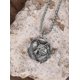thumbnail image 4 of Wolf Necklace, Round Wolf Medallion Pendant, Faux Leather Cord, Wolf Jewelry Gift for Men, 4 of 4