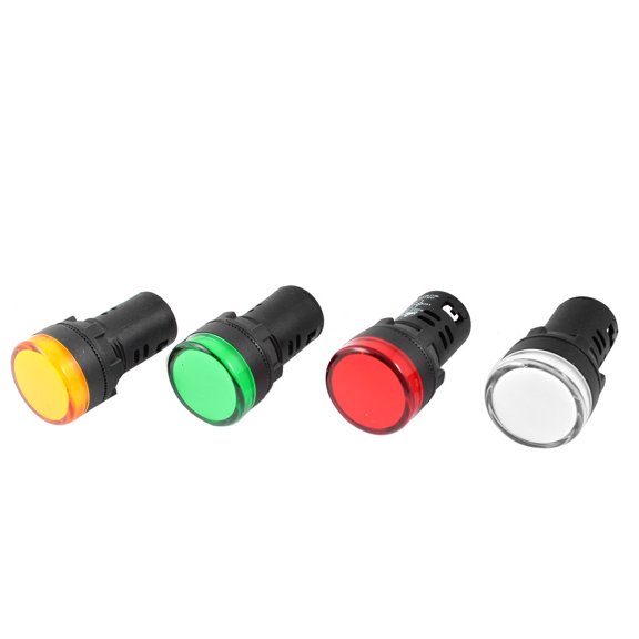 Unique Bargains 4 x Plastic Housing Power Indicator Signal Light Lamp AC110V