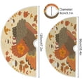 thumbnail image 4 of FMSHPON Thanksgiving Turkey Autumn Leaves Xmas Christmas Tree Skirt Stand Mat for Holiday Party Decoration Indoor Outdoor 48 inches, 4 of 6