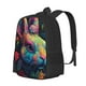 thumbnail image 1 of Fotbe Colorful Patterned Rabbit Mochila para Hombre y Mujer - Tela Oxford 600D Resistente - Mochila Impermeable de Gran Capacidad para Escuela, Viajes y Senderismo, 1 of 6