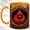 Orange, variant on Cardinal Nest Coffee Mug, Red Bird Mug, Ceramic 11 oz