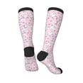 thumbnail image 4 of Balery Cute Rabbit Flower Printed Novelty Socks Men's Women's Crew Socks Sports Socks Knee High Socks Cotton Socks Quirky and Cool Socks, 4 of 9