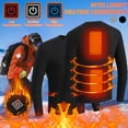 thumbnail image 4 of Electric Heated Thermal Tops for Men Winter USB Charging Heated Body Warmer Underwear Heated Thermal Long Sleeve T Shirts Intelligent Temperature Control Washable Base Layer Heating Blouse, 4 of 6