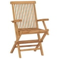 thumbnail image 4 of Carevas Patio Chairs with Blue Cushions 2 pcs Solid Teak Wood, 4 of 7