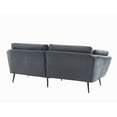 thumbnail image 4 of Divani Casa Cody Modern Polyester Fabric & Metal Upholstered Sofa in Dark Gray, 4 of 6