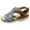 Grey, variant on Women's Orthopedic Wide Width Wedge Sandals Summer Platform Open Toe Comfort Casual