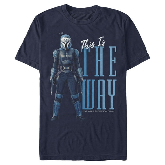 Men's Star Wars: The Mandalorian Bo-Katan This Is The Way  Graphic Tee Navy Blue 2X Large