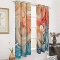 thumbnail image 2 of Blackout Curtains for Bedroom Simple Colored Ripple Full Room Darkening Grommet Curtains for Living Room,Thermal Insulated Ombre Drapes, 2 of 7