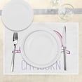 thumbnail image 3 of Ambesonne Unicorn Cat Place Mats Set of 4, Pink Funny Mascot, Standard Size, Pink Lilac White, 3 of 6