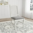 thumbnail image 2 of Aventino Madera Comedor Silla Auxiliar Vintage Blanco( Juego de 2), 2 of 3