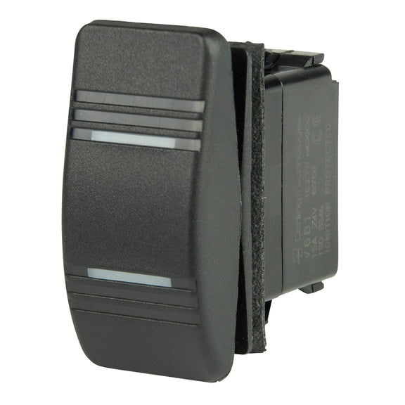 BEP 1001803 Contura Weather Resistant Rocker Switch SPDT On-Off/On Illuminated Amber, 1/4" Blade Terminals, 2 Positions