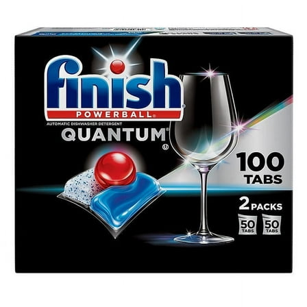 finish quantum powerball dishwasher detergent tabs 100 count