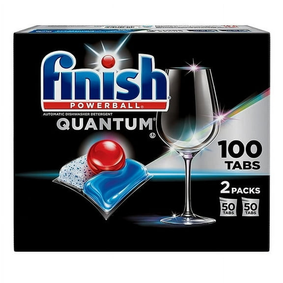 finish quantum powerball dishwasher detergent tabs 100 count