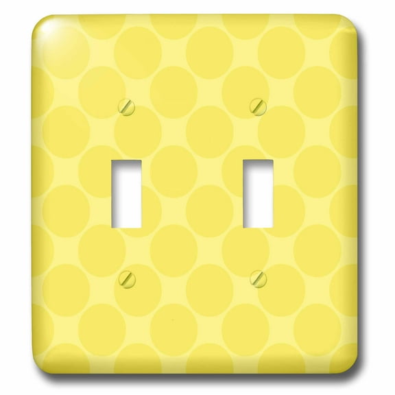 3dRose, Cute Oversized Dots In Yellow, double toggle switch