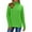 Green, variant on Women's Turtleneck Sweater, Loose Fit Pullover with Long Sleeves for Everyday Comfort, Soft Casual Winter Knit Top