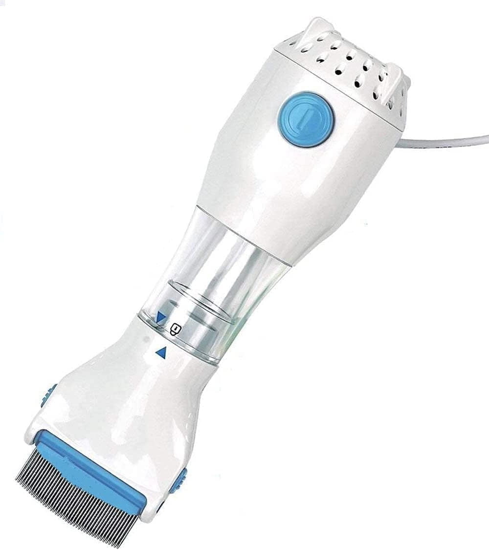 YHRY Electrical Head Lice Comb, Lice Removal Treatment Lice Combs, Remover Hair Vacuums Machine for Lice Removed, Head Lice Capture, Removes Lice and Eggs (White)