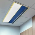 thumbnail image 2 of 1 Pack Gold Line Fluorescent Light Covers for Ceiling Lights Navy Blue Color Block Rectangular Geometric Modern Magnetic Ceiling Light Covers Overhead Light Filters for Office Classroom Home, 2 of 9