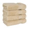 thumbnail image 3 of Cotton Paradise 100% Cotton 4 Piece Washcloths, Soft Absorbent Small Hand Face Towels Wash Rags for Body, Beige, 3 of 6
